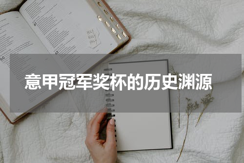  意甲冠军奖杯的历史渊源