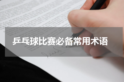  乒乓球比赛必备常用术语