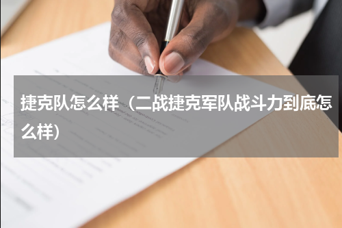 捷克队怎么样（二战捷克军队战斗力到底怎么样）