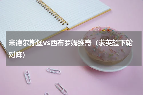 米德尔斯堡vs西布罗姆维奇（求英超下轮对阵）