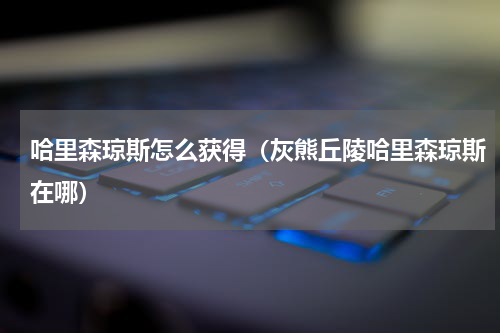 哈里森琼斯怎么获得（灰熊丘陵哈里森琼斯在哪）