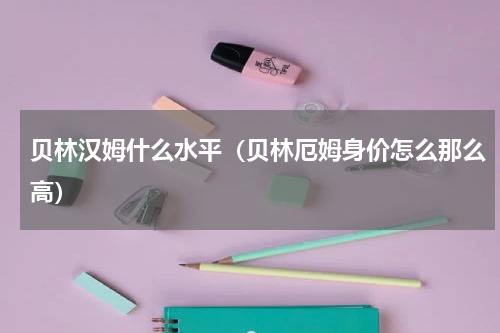 贝林汉姆什么水平（贝林厄姆身价怎么那么高）